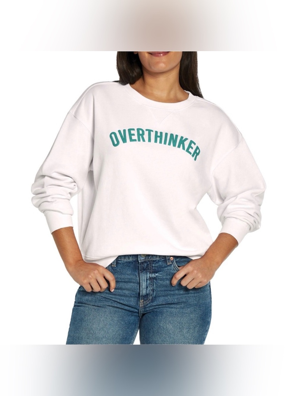 Wildfox White 'Overthinker' Crewneck Sweatshirt - Casual Women’s Top M